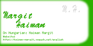 margit haiman business card